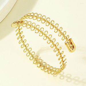 Braccialetti di moda personalizzati braccialetti d'oro per le donne Ciondoli coreani femminili semplici gioielli a mano polsino regolabile regalo