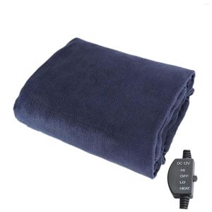 Interior Accessories 12V Electric Brushed Fleece Car Heated Blanket 2 Levels Temperature Adjustment Timing Heater Warmer For 145x100cm