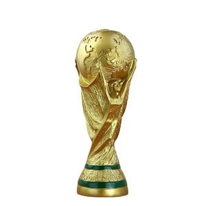 Decorative Objects Figurines 36CM Soccer Trophys Golden Resin Euro Cup Mascot Trophies Champion Award Souvenir for Gift Home Decoration 221019