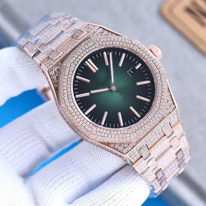 2023UIRY Wristwatches Handmade Of Diamonds Watch Mens Automatic Mechanical Watch 41mm With Diamond-studded Steel Sapphire Busins Wristwatch Montre de Luxe