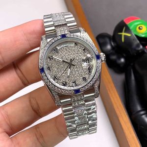 MoissaniteWristWatchesメンズウォッチ40mm男性のための自動機械監視ファッション女性リストウォッチラディワッチマントルデュルクステンルスティールftival styl2023