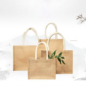 Gift Wrap 100-pc's verpakking met jute stapelen winkelen DIY Eco-vriendelijk linnen draagtas aangepaste doos logo