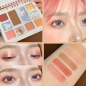 Eye Shadow 6-color Diary Eyeshadow Girl Series Palette Matte Milk Tea Earth Color Natural