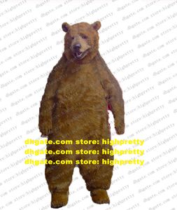 Furry Brown Grizzly Bear Isbjörn Maskot Kostym Fursuit Vuxen seriefigur Mässa Mässan Sport Carnival zz7830