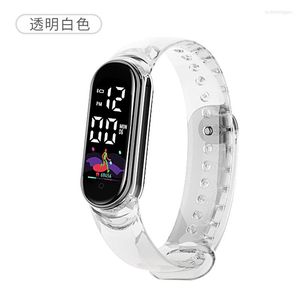 Wristwatches Spot Transparent LED Children's Electronic Watch Touch Screen Waterproof Wholesale Student