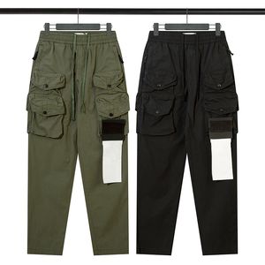 Calça masculina topstoney da marca Macacão casual bordado com vários bolsos Calça masculina tamanho M-2XL