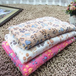 dog blanket Pet Blankets Paw Print Pattern Fleece cat blanket Extra Softness Fluffy Lightweight Washable