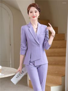 İş Elbiseleri Eşleşen Setler Blazer ve Etek Kadın Denim Blue Jecket 2 Parça Set Sonbahar Bahar Kadın Ofis Leydi Resmi Takım