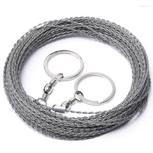 Outdoor Hand-Drawn Rope Saw 304 Stainless Steel Wire Camping Life-Saving Woodworking Super Fine Hand 5M