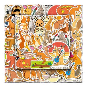 50st Cartoon Animals Kangaroo Stickers Motorcykelbagage gitarr cool graffiti dekal klisterm￤rken