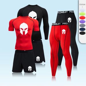 Erkek Trailtsits Kış Termal iç çamaşırı Sparta Suit Erkek Fitness Giyim Uzun Gömlek Taytlar Sıcak Base Katman Spor Sıkıştırma Spor Giyim