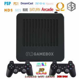 Portable Game Players G11 4K HD Video Game Console 24G 256GB 2 Wireless Controller For PS1FCGBA Dual System Family Gamebox Builtin 40000 Games 221019