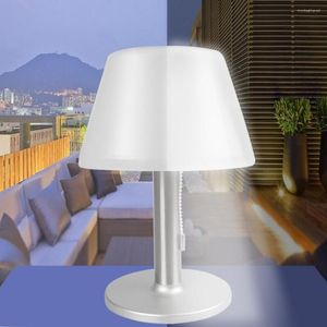 Tischlampen LED Wasserdicht Edelstahl Solarbetriebene Lampe Basic Schreibtisch für Schlafzimmer im Freien