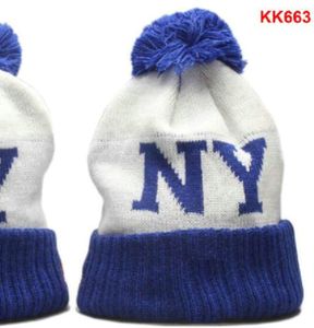 NY NYK BEANIE 23 Nordamerikansk basketlag Side Patch Winter Wool Sport Knit Hat Skull Caps