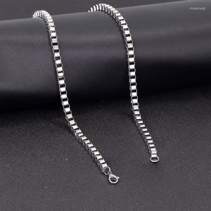 Pulseiras de link 2/3/5mm de aço inoxidável de aço quadrado Calha de corrente de corrente para homens mulheres jóias DIY Fazendo desgaste diário por atacado