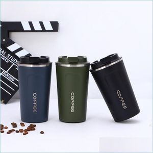 Tazze caffè in acciaio inossidabile thermos tazza 380/510 ml mtipurpose bocbocche per aspirapolvere portatile tazza di fitness in palestra sport bottler dhxuh