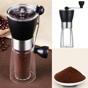 Handschüttler Kaffeemühle Edelstahl-Kleidung-Resisting Spaving Space Ceramic Core Kaffeebohnenmühle Heimküche Kaffee Kaffee
