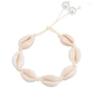 Braccialetti con ciondoli Braccialetto di conchiglie naturali alla moda per le donne Regalo di gioielli fatti a mano con perline di perline bohemien con perline di conchiglia