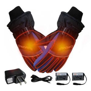 Gants de ski hiver ski extérieur USB chauffe-gant électrique gants chauffants avec batterie rechargeable 4000mAh cyclisme gants de moto L221017