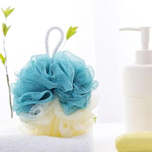 Large Soft Bath Ball Shower Loofah Sponge Pouf Puff Mesh Schiuma Detergente per la pelle Strumenti per la pulizia Spa Scrubber per il corpo Accessori per il bagno Corrispondenza dei colori SN6841