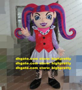 Vampirina Mädchen Vampir Mädchen Maskottchen Kostüm Erwachsene Cartoon Charakter Outfit Anzug Hotel Pub Requisiten für Leistung zz7641