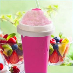 Ice Cream Tools Quick Smoothies Cup Homemade Fruit Juice Milkshake Bottle Slush Shake Maker Fast Cooling Ice Cream Magic Slushy 22061 Dho0Q