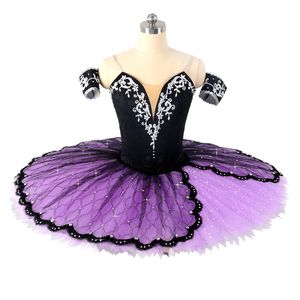 Black Purple Professional Ballet Tutu Stage Wear Split For Girls Yagp Ballet Stage