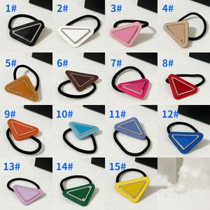 Stylish Head Bands Triangle Rubber Band Letter Pattern Hair Tie Women Solid Color Hairs Rope