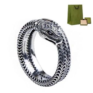 Amantes de la joyer￭a de dise￱ador anillos de banda para hombres y mujeres del anillo de serpientes