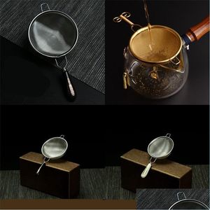 Coffee Tea Tools Tea Leakage Meshs Metal Colour Gold Plating Filter Screens Strainers Stainless Steel Hopper Decoration Ceramics H Dhdyr