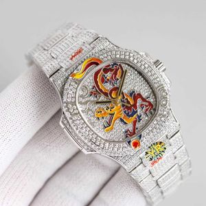 2023 WRISTRWACKES MENS WATCH Diamond Watch y Y Otomatik Mekanik Kollwatch Steinls Çelik Kayış S