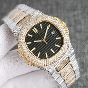 Armbanduhr Diamantuhr Freizeit Herrenuhr Automatik Mechanische Armbanduhr 40mm Edelstahlarmband Saphir Life Wasserdicht Montre de luxe