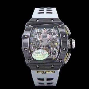 Luxuriöse Herren-Mechanik-Uhr, Marke, Skelett-Zifferblatt, automatische mechanische Herren-Armbanduhr, Ntpt-Carbonfaser, schwarzes Kautschukarmband