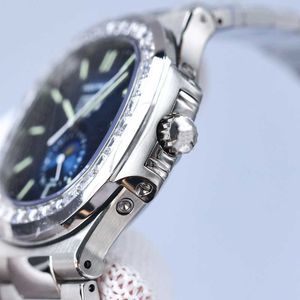 Armbanduhr Herrenuhr und automatische mechanische Uhr, Diamant-Armbanduhr, 40 mm, Saphir-Edelstahlarmband, wasserdicht, multifunktional