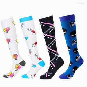 Meias masculinas Knee Knee High Golfs Golfs Graduados Alien Fit Edema Diabetes varizes