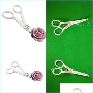 Cake Tools 13 5Cm Plastic Cake Flower Nail Rose Cream Flowerlifter Cup Cakes Decor Icing Scissors Bakery Modeling Tool Drop Delivery Dhjih