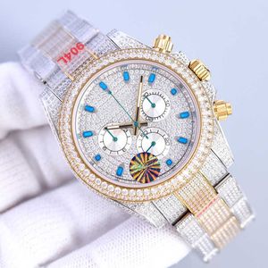 2023wristwatches 다이아몬드 남성 시계 40mm 아랍어 숫자 사파이어 자동 기계식 시계 스테인 스틸 스트랩 수명 방수 방수 손목 시계 montre depv6q