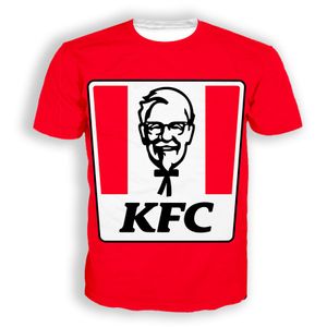 Neue 3D-Druckkauskleidung KFC Muster Mode Männer Frauen T-Shirt Plus Größe S-7xl 005