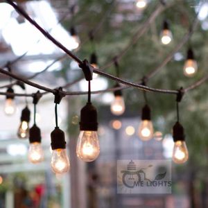 Strings Waterproof Heavy Duty 15M Outdoor Edison Bulb String Lights Connectable Festoon For Party Garden Christmas Holiday Garland Cafe