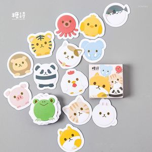 Gift Wrap 46pcs/set Boxed Stickers Cute Animal Items Decoration Creative Stationery Supplies Scrapbooking Craft Standard