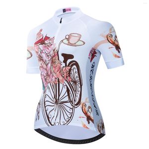 Racingjackor 2022 Cycling Jersey Women Bike Mountain Road Mtb Top Maillot Bicycle Shirt Short Team Blus Female Clothing Riding White