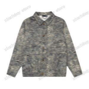 xinxinbuy Designer Coat Jacket Men sets wash Denim letter print paris Risvolto Collo Donna nero grigio XS-L