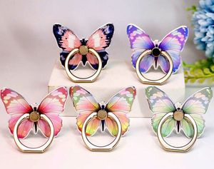 Acess￳rios para celular Anel Creative Ring suportes acr￭lico anel de dedo do dedo fivela do desenho animado Butterfly Butterfly para iPhone 7 Plus Samsung Gift