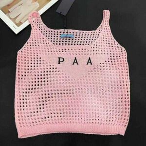 PRA Pada Women'st-Shirt The Latest Summer Design PRD Women Triangle Shirt Fashion Trend Sexy Hollow Embroidery Letters Loose Super Cool Wide Shoulder Classic 2770