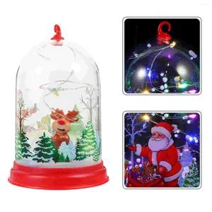 Strings Light Christmas Snowman Dome Xmas Lamp Desktop Table Decorative Craft Santa Po Decoration Sculpture Ornamento illuminato