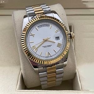 2836 orologio di lusso da donna doppio calendario orologi da uomo classico giorno con data movimento automatico 40mm fibbia pieghevole orologi da polso impermeabili in acciaio inossidabile con zaffiro