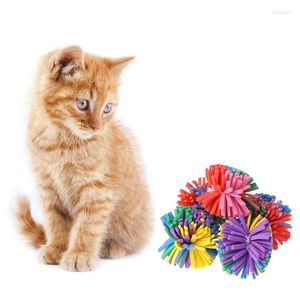 Kedi oyuncaklar 5pcs eva çiçek topu yumuşak köpek köpek yavrusu yavru kedi çiğneme ısırığı, oyuncak için interaktif komik