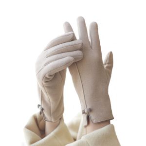 Cinco dedos Guantes de los guantes de invierno Mantenga la pantalla t￡ctil c￡lida m￡s el terciopelo dentro de espesas espesas de ciclismo simple Mittes suaves s￳lidos 221018