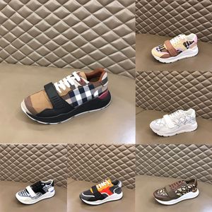 Designer skor klassiska män casual skor varumärke mesh sneakerss pläd bomull randiga sneakers gummi yttersula utomhus sneakers vintage plattform sneaker