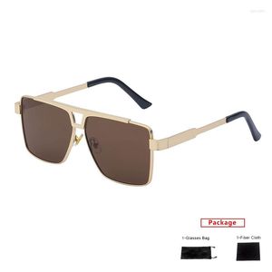 Sonnenbrille Mimiyou Punk Square Männer Mode Wrap Metall Frauen Coole Gläser Marke UV400 Brillen Shades